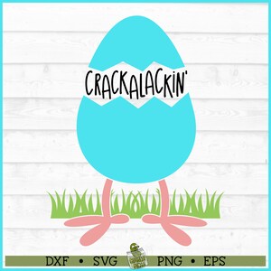 Crackalackin&#39; SVG File, dxf, eps, png, Chick in Egg svg, Cracked Egg svg, Easter svg, Cricut svg, Silhouette svg, Cutting File, Download