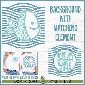Sea Ya Big Fish SVG-bestand SVG-bestanden, eps, png, vis svg, voor- en achterkant svg, strand svg, voor- en achterkant svg, Cricut svg, bestand knippen, downloaden