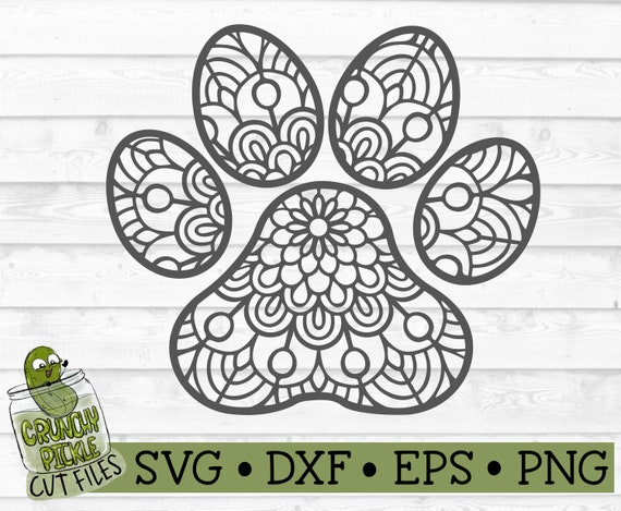 Free Dog Paw Mandala Svg SVG PNG EPS DXF File
