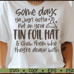 Tin Foil Hat SVG File, dxf, eps, png, Funny svg, Conspiracy svg, Conspiracy Theory svg, Cricut svg, Silhouette svg, Cut File, Download image 2
