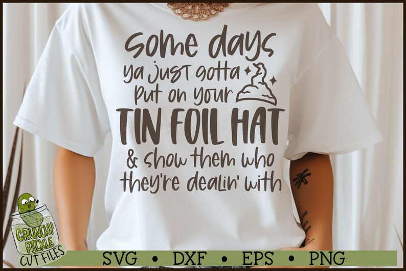 Tin Foil Hat SVG File, dxf, eps, png, Funny svg, Conspiracy svg, Conspiracy Theory svg, Cricut svg, Silhouette svg, Cut File, Download image 2
