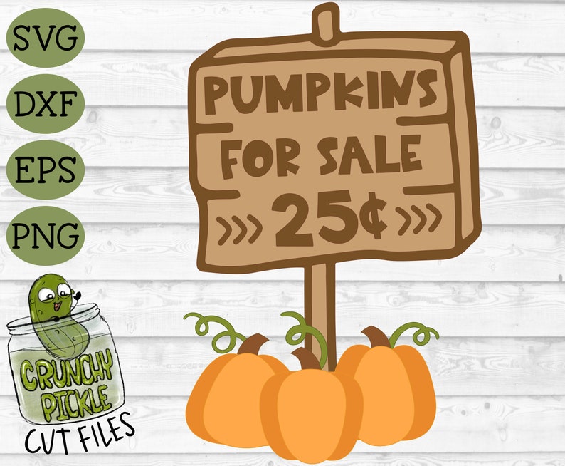 Pumpkins For Sale Pumpkin Patch Sign SVG for Cricut &amp; | Etsy