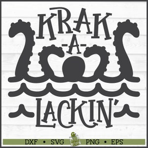 Krak-a-Lackin&#39; Pirate SVG File, dxf, eps, png, Kraken svg, Octopus svg, Pirate svg, Silhouette svg, Cricut svg, Cut File, Download