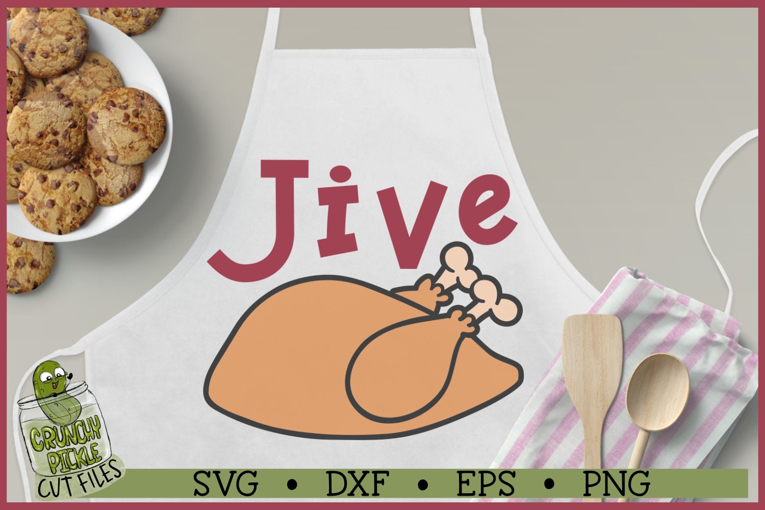 Jive Turkey SVG, Dxf, Eps, Png, Holiday Dinner Svg, Funny