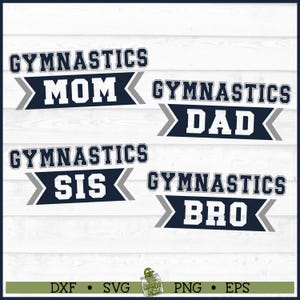 Gymnastiek familie SVG-bestanden, dxf, eps, png, gymnastiek svg, gymnastiek moeder svg, gymnastiek vader svg, Cricut svg, bestand knippen, downloaden