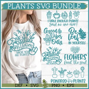 Pflanzen Mini SVG Bundle, dxf, eps, png, Pflanze Mama svg, Pflanzen Lady svg, Sukkulenten svg, Zimmerpflanzen svg, Blumen svg, Cricut svg, Cut File
