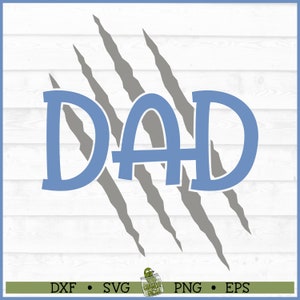 Dad Claw Marks SVG File, dxf, eps, png, Dog Dad svg, Cat Dad svg, Sports Dad svg, Silhouette svg, Cricut svg, Cutting File, Digital Download