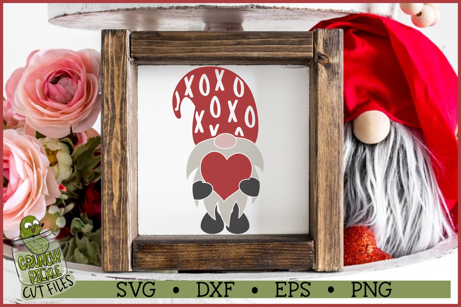 Valentine Gnomes SVG Bundle, Dxf, Eps, Png, Valentine's Day Svg, Gnome ...