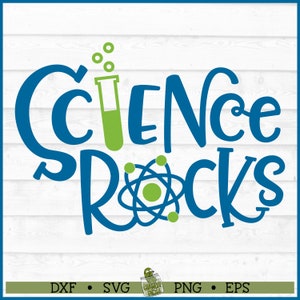 Science Rocks SVG ファイル、eps、png、教師 svg、学校 svg、科学 svg、科学教師 svg、Cricut svg、シルエット svg、カットファイル、ダウンロード