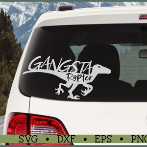Gangsta Raptor SVG File, Dxf, Eps, Png, Dinosaur Svg, Dino Svg, Raptor ...