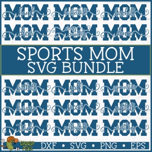 Knockout Sports Mom SVG Bundle, dxf, eps, png, Football Mom svg, Cheer Mom svg, Band Mom svg, Basketball Mom svg, Track mom svg, Cut File