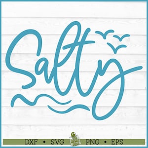 Salzig SVG-Datei, dxf, eps, png, Strand svg, salziger Strand svg, Sommer svg, Urlaub svg, Salzwasser svg, Cricut svg, Schnitt-Datei, Download
