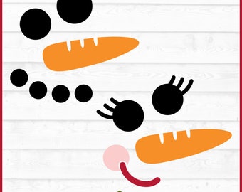 Christmas Faces Snowman SVG File, dxf, eps, png, Girl snowman svg, Boy Snowman svg, Snowman Face svg, Christmas svg, Cricut svg, Cut File