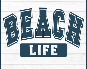 File SVG Vita da spiaggia, Spiaggia svg, Estate svg, Vacanza svg, Maglietta da spiaggia svg, Frase da spiaggia svg, Silhouette svg, Cricut svg, File di taglio, Scarica