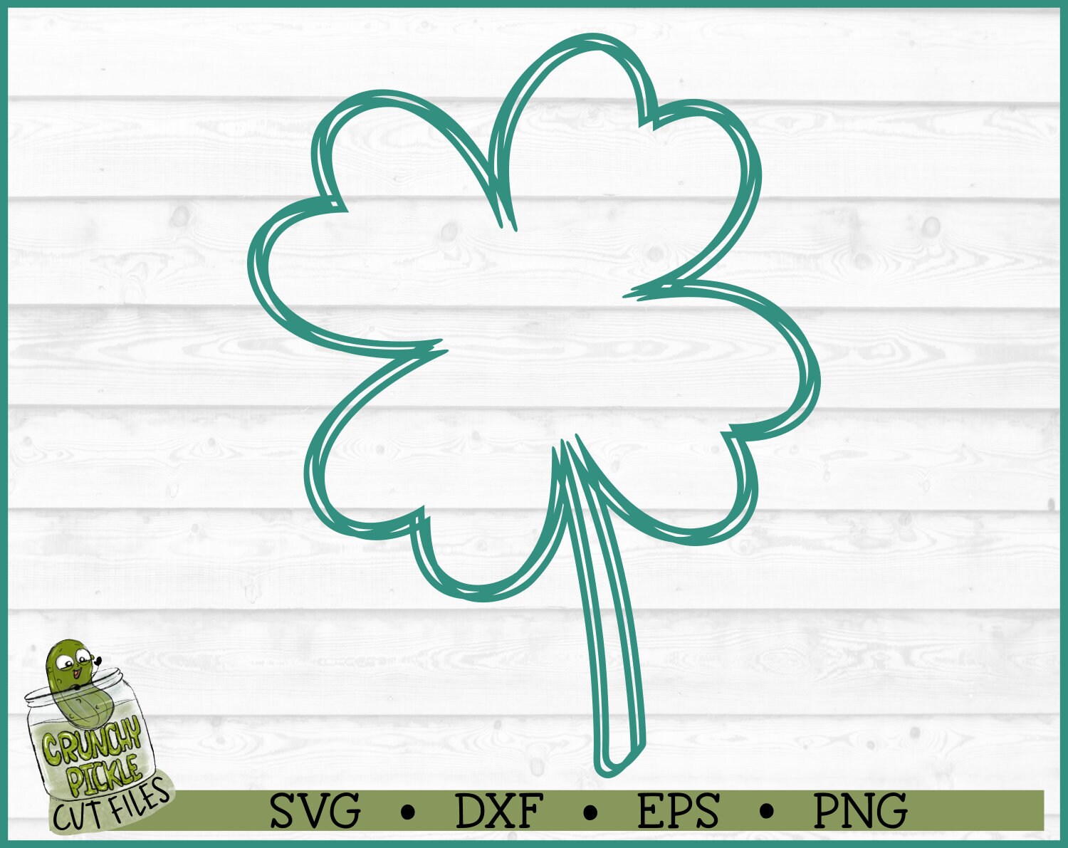 Shamrock Outline Svg - Four Leaf Clover Svg - Shamrock Svg - Scribble –  Apple Grove Lane