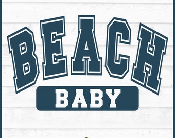 File SVG Beach Baby, Spiaggia svg, Estate svg, Vacanza svg, Maglietta da spiaggia svg, Frase da spiaggia svg, Silhouette svg, Cricut svg, File di taglio, Scarica