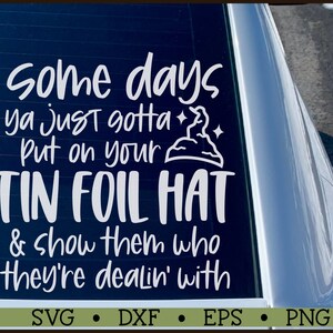 Tin Foil Hat SVG File, dxf, eps, png, Funny svg, Conspiracy svg, Conspiracy Theory svg, Cricut svg, Silhouette svg, Cut File, Download image 3