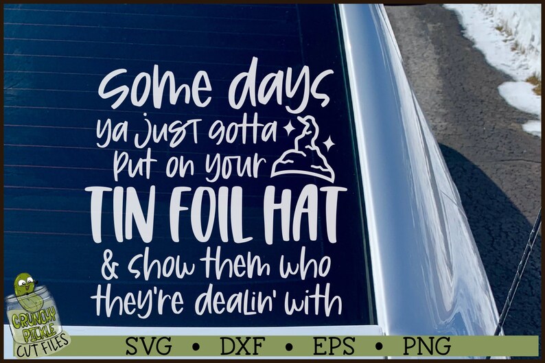 Tin Foil Hat SVG File, dxf, eps, png, Funny svg, Conspiracy svg, Conspiracy Theory svg, Cricut svg, Silhouette svg, Cut File, Download image 3