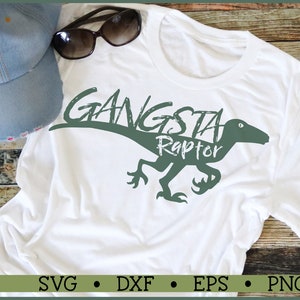 Gangsta Raptor SVG File, Dxf, Eps, Png, Dinosaur Svg, Dino Svg, Raptor ...