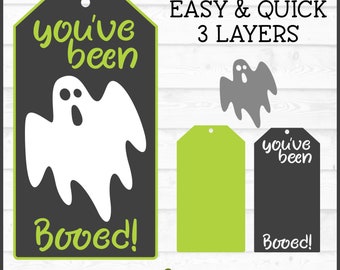You've Been Booed Tag Halloween SVG File, eps, png, Booed svg, Halloween Tag svg, Boo'd svg, Silhouette svg, Cricut svg, Cut File, Download