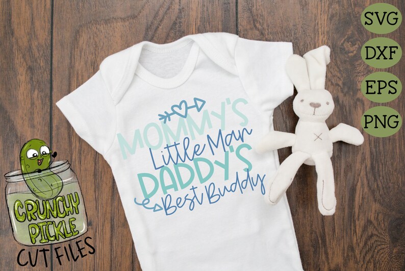 Download Mommys Little Man Daddys Best Buddy SVG cut file dxf eps ...