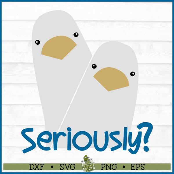 Seriously Seagulls SVG File, dxf, eps, png, Funny svg, Beach svg, Seagull svg, Silhouette svg, Cricut svg, Cut File, Digital Download