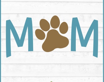 File SVG "Dog Mom Paw", dxf, eps, png, SVG cane, SVG mamma cane, SVG salvataggio cani, SVG per Cricut, SVG per Silhouette, File di taglio, Download digitale