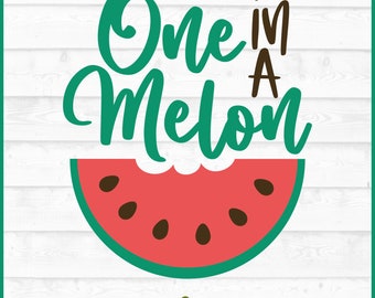 Ein in einer Melone SVG-Datei, dxf, eps, png, Wassermelone svg, Küchen svg, Obst Pun svg, Silhouette svg, Cricut svg, Cut File, digitaler Download