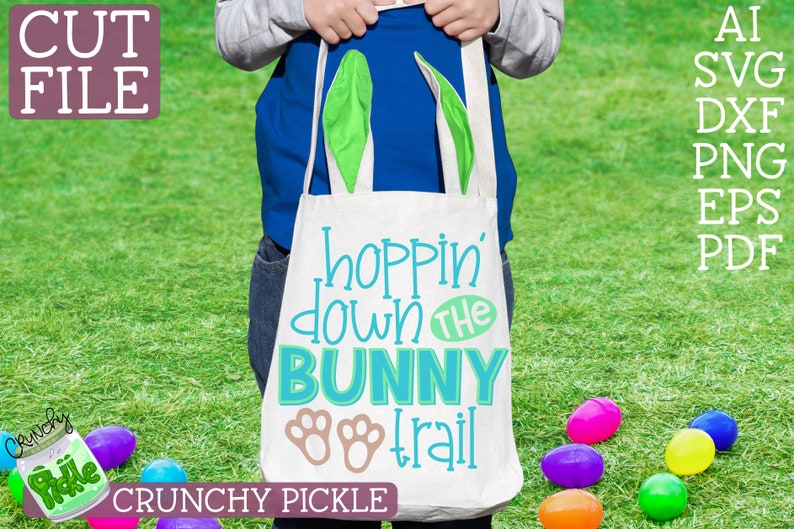 Download Hoppin' Down the Bunny Trail Easter Phrase SVG File for | Etsy