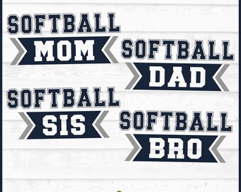 Softball Family SVG Files, dxf, eps, png, Softball svg, Softball Mom svg, Softball Dad svg, Cricut svg, Silhouette svg, Cut File, Download