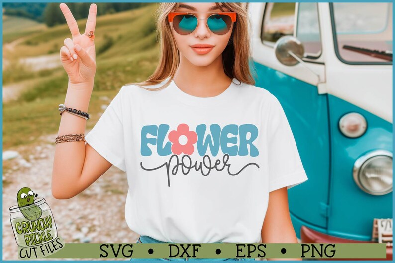 Flower Power SVG File, Dxf, Eps, Png, Retro Svg, Hippie Svg, Boho Svg ...
