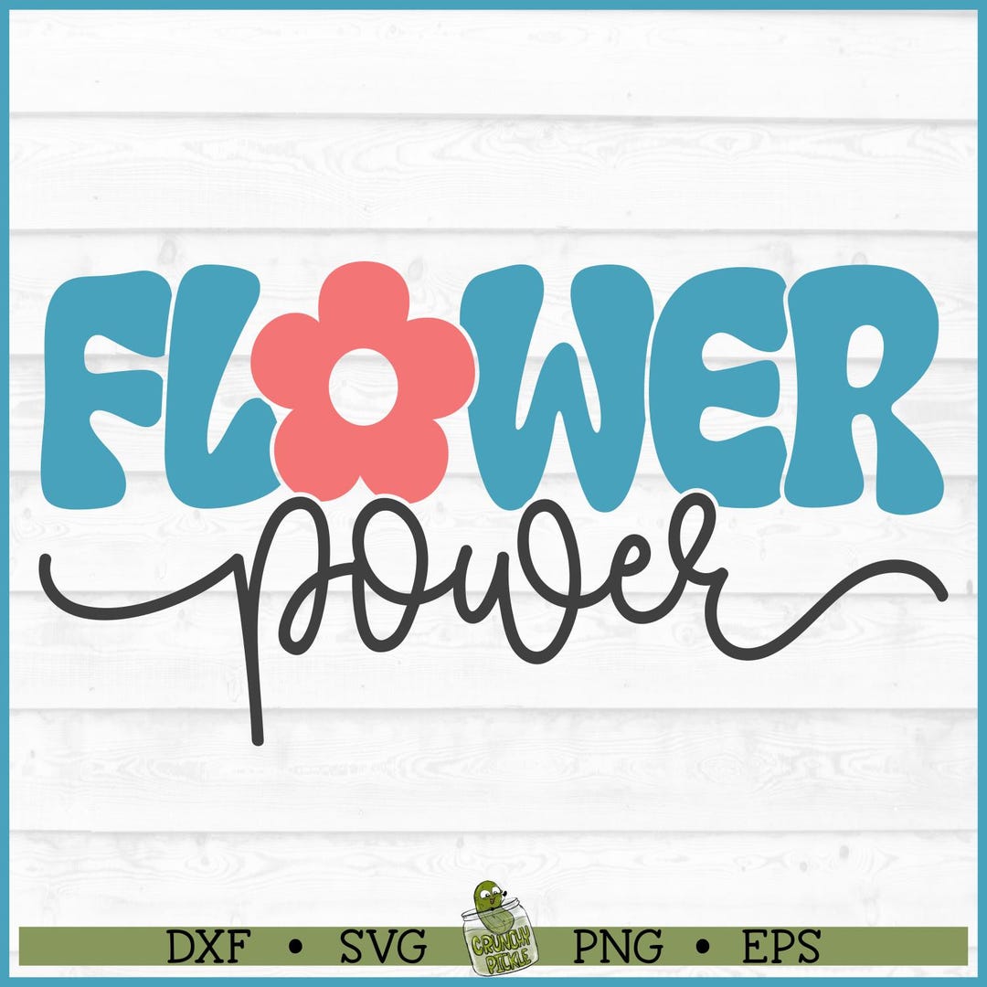Flower Power SVG File, Dxf, Eps, Png, Retro Svg, Hippie Svg, Boho Svg ...