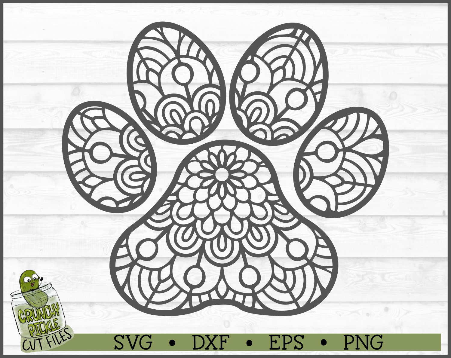 Mandala Paw Print SVG File Dxf Eps Png Dog Mom Svg Cat - Etsy