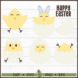 Easter Chicks SVG Files, dxf, eps, png, Chick in Egg svg, Easter svg, Cracked egg svg, Easter svg, Baby Chick svg, Cricut svg, Cut File