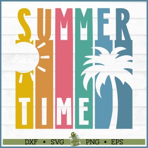 Summer Time Scene Beach SVG File, dxf, eps, png, Summer svg, Beach svg, Summertime svg, Cricut svg, Silhouette svg, Cut File, Download
