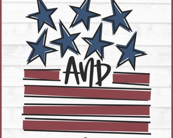 Stars and Stripes Layered SVG File, dxf, eps, png, Patriotic svg, July 4th svg, 4th of July svg, Stars and Stripes svg, Cricut svg, Cut File