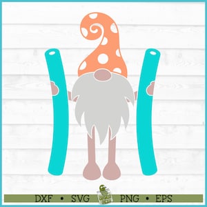 Pool Gnome with Pool Noodle SVG, dxf, eps, png, Pool Gnome svg, Summer Gnome svg, Gnome svg, Swim gnome svg, Cricut svg, Cut File, Digital