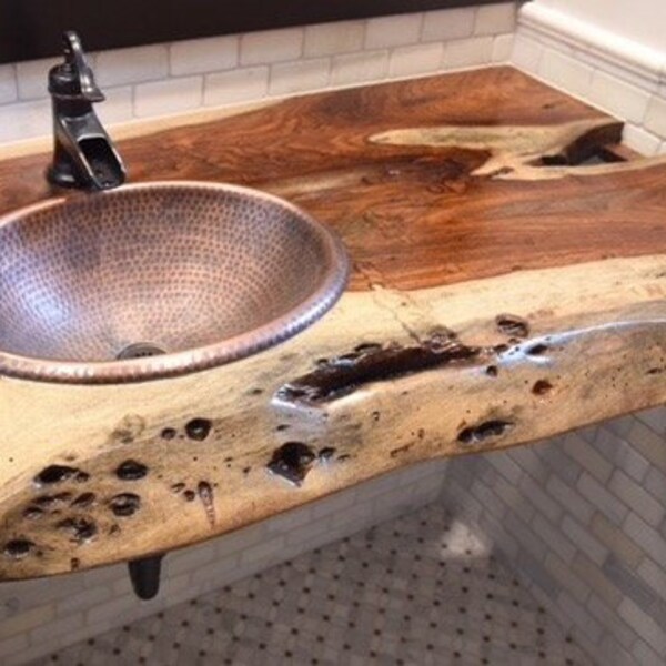 Live Edge Vanity Etsy