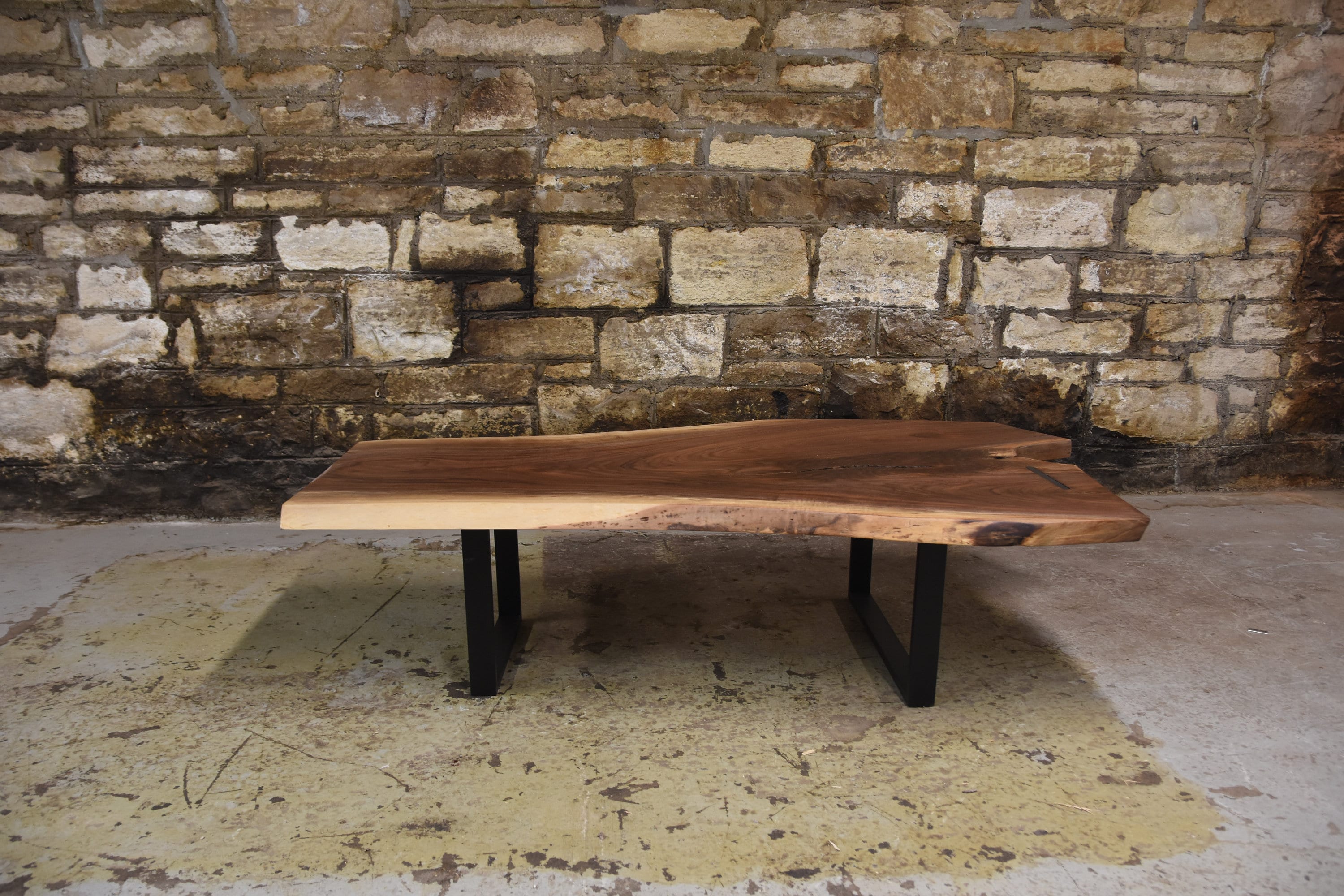 Rustic Wood Slab Coffee Table