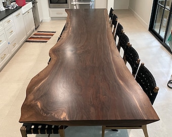 Walnut Live Edge Dining Table