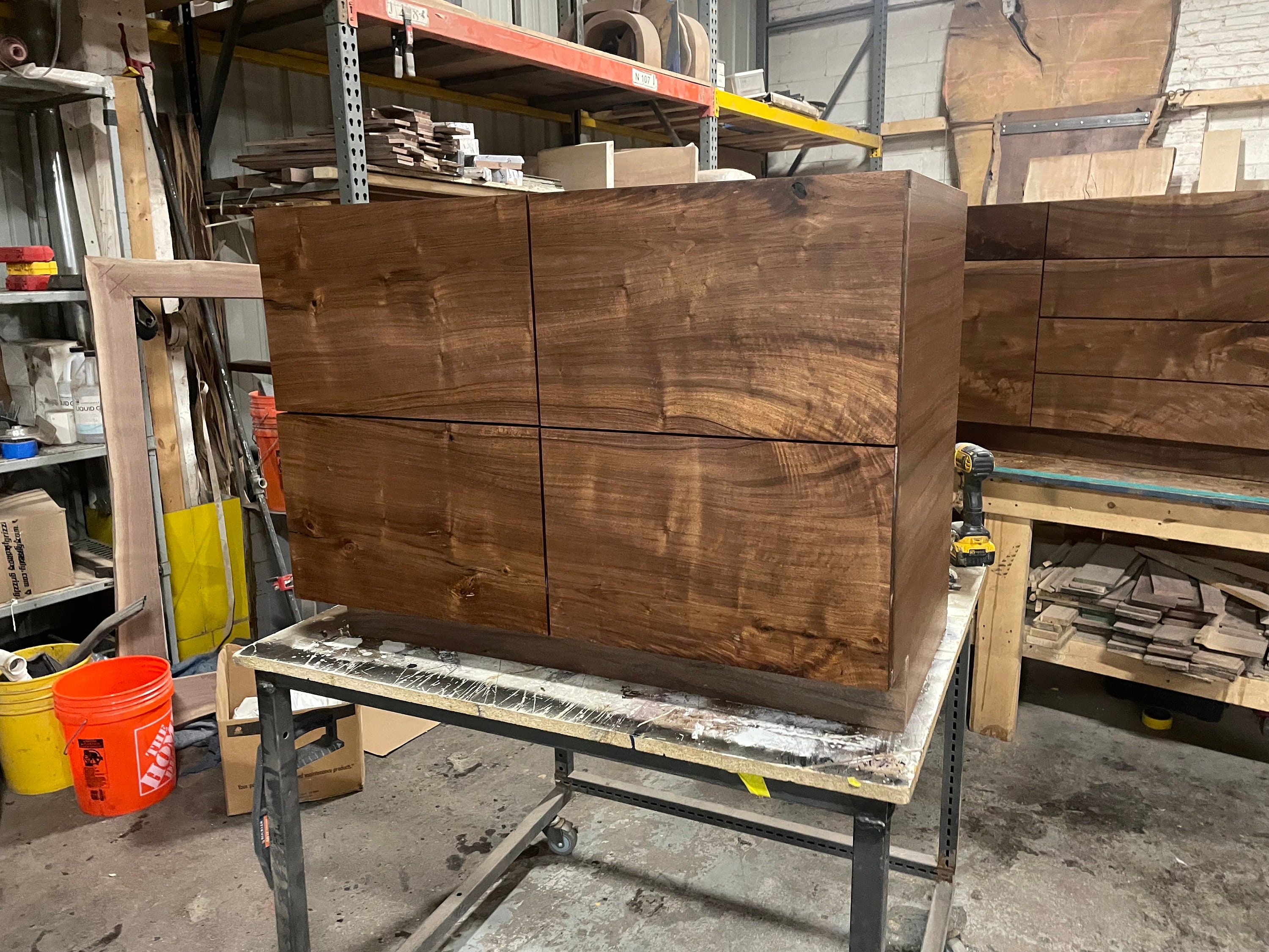 Bathroom Vanity with Live Edge Top Shelf Chicago Makers Studio - Chicago  Makers Studio