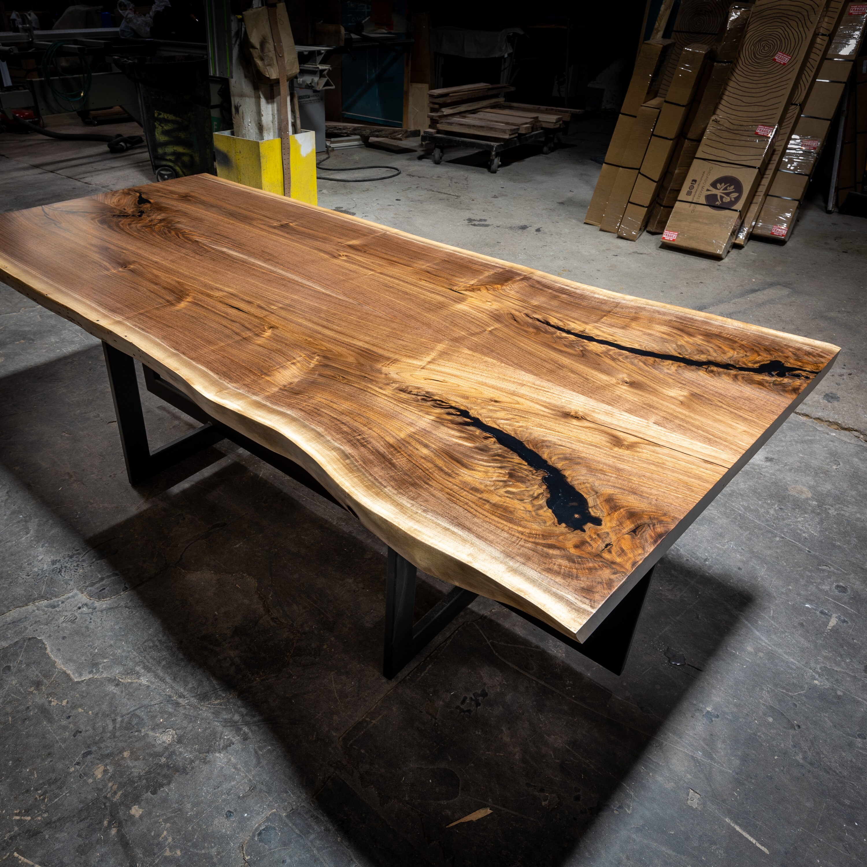 Black Walnut Live Edge Dining Table