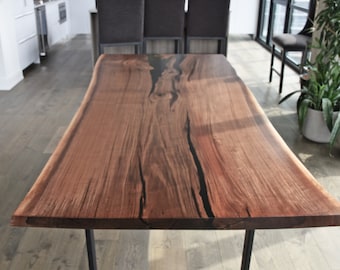 Single Slab Walnut Live Edge Dining Table