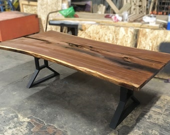 Single Slab Black Walnut Table