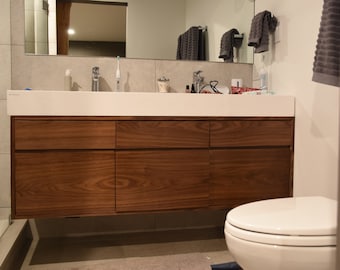 Bathroom Vanity with Live Edge Top Shelf Chicago Makers Studio - Chicago  Makers Studio