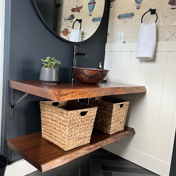 Floating Shelf Bathroom Sink Etsy