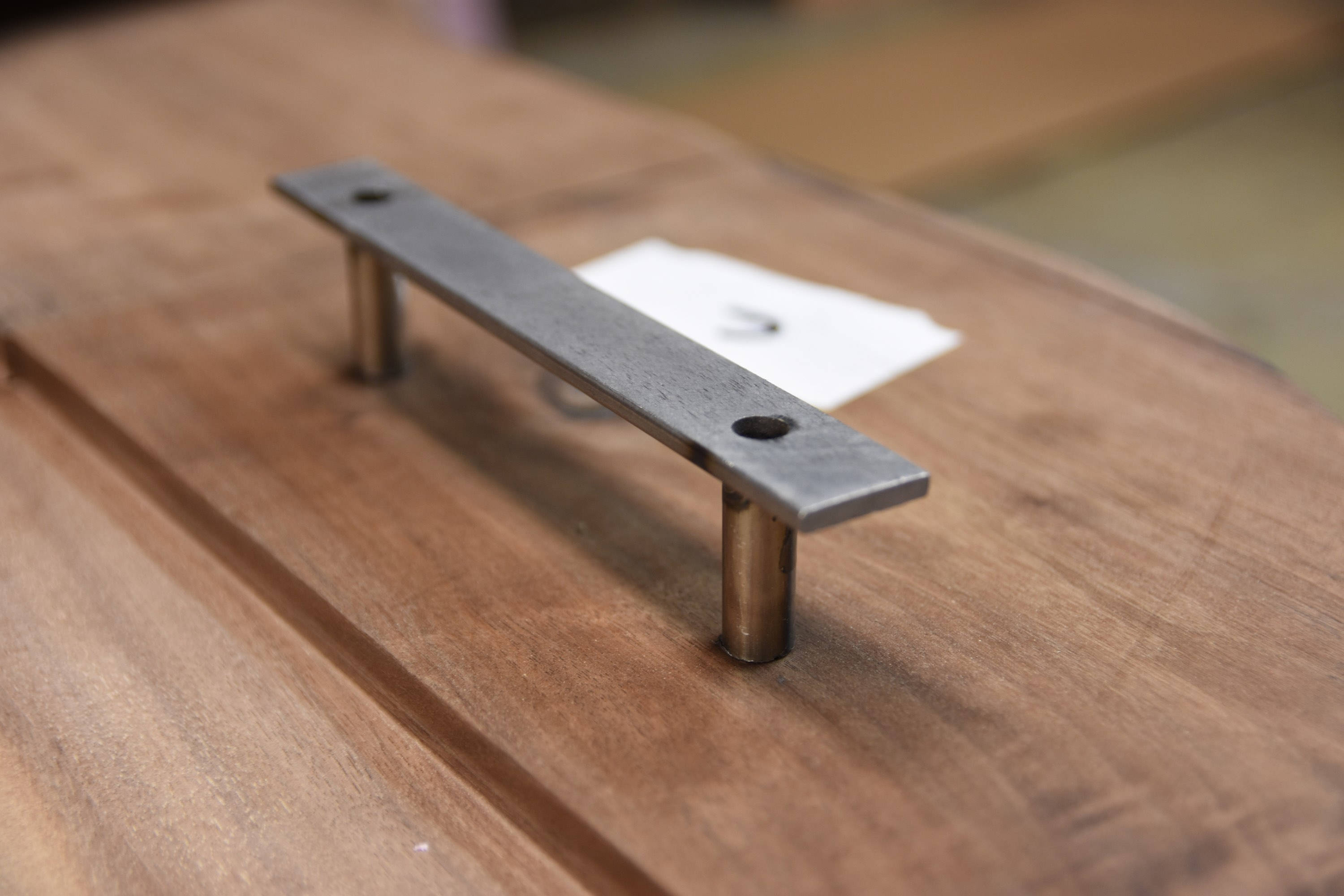 Simple Flat Barn Door Handle / Vanity black industrial pull Etsy