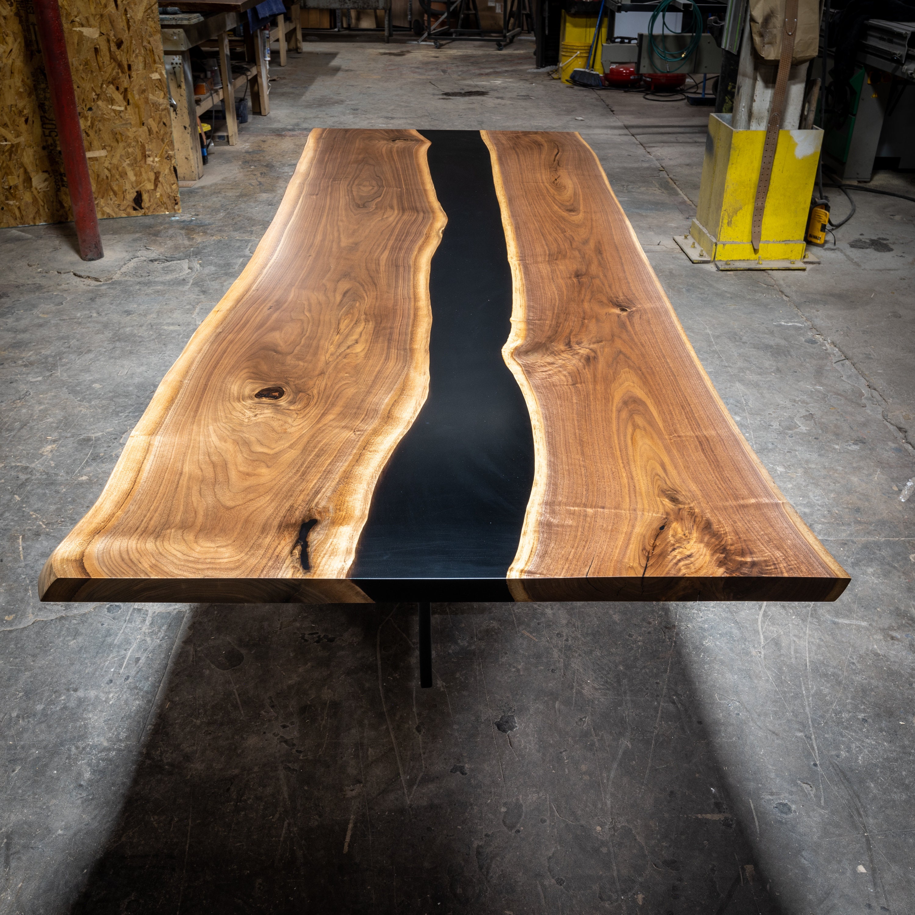 Black Walnut Epoxy Resin Table, Custom Dining Table by Tinella Wood