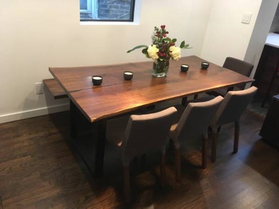 Black walnut dining room table deals