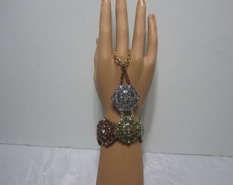 Handmade Metal Floral Slave Bracelet
